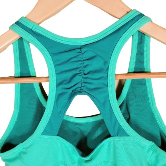 Lucy Tank Top Green Running Gym Workout Athletic Athleisure Racerback XS - Picture 8 of 8